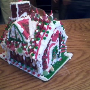 daughters gingerbread house that the adults took over.