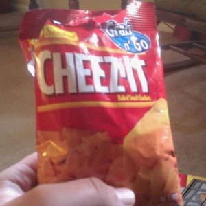My mom knows that the best way to my heart is through cheeze-it's