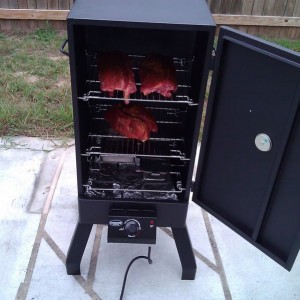 Smoken some baby back ribs and a Boston butt