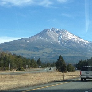 My mom just sent me this picture of Mt. Shasta. Looking pretty sad for this