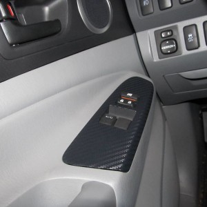 Drivers side controls carbon fiber wrap