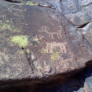 Petroglyphs.