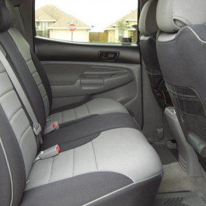 Back seats with wet okley covers