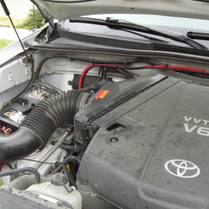 Winch control box location inside engine compartment.