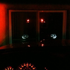 Lights on the roof rack