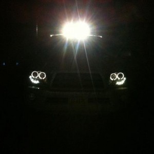 Lights on the roof rack