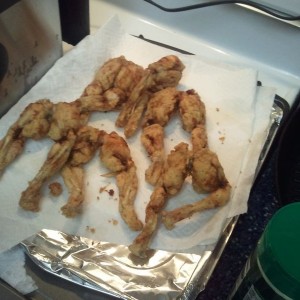 Fried frog legs