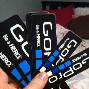 Woooo! GoPro stickers for my sticking pleasure. :D