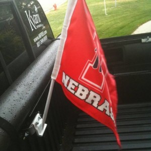 window flag mount on bike mount