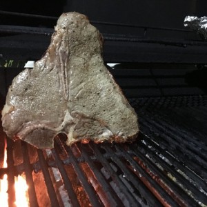 Vertical T-bone for five minutes