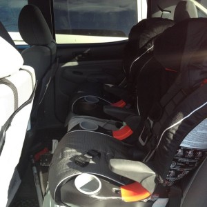 Two Car Seats in Double Cab