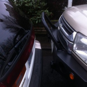 Did she park close enough? She's lucky I was sitting in my car I had t