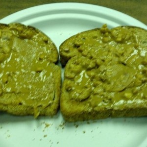 Crunchy pnut butter toast FTW!!!!
