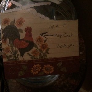 Note for wifey in the morning...