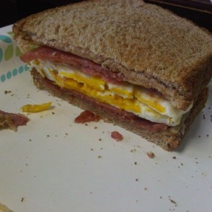 Taylor Pork roll, egg & cheese on wheat... :drool: