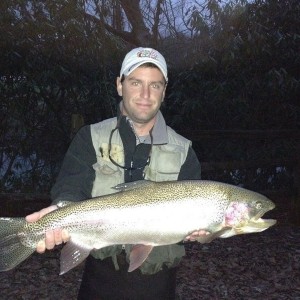 Ho.lee.shit Me and my buddy went fishin. He caught a 28" 11 lb rainbow