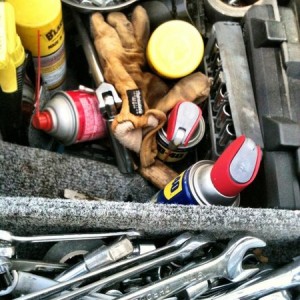 Carpeted tool box