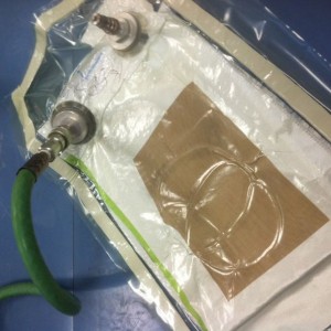 Step 2. Layed it up with fiberglass and vacuum bagged it. We'll see wh