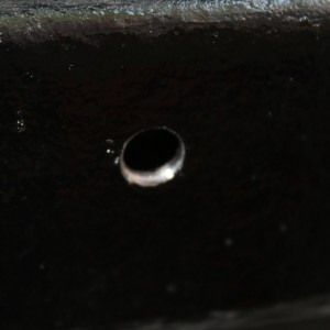 enlarged drain hole 1/4" to 7/16"