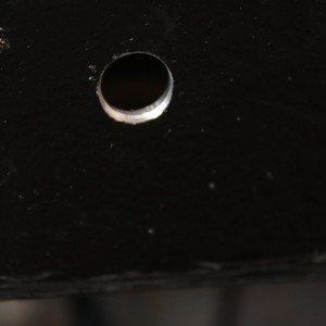 enlarged drain hole 1/4" to 7/16"