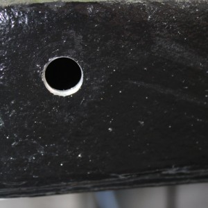 enlarged drain hole 1/4" to 7/16"