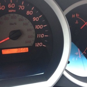 360 miles, still got about 1/8 tank left. Not bad :cool: