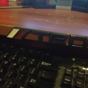 My desk. Cheap TRD logo.