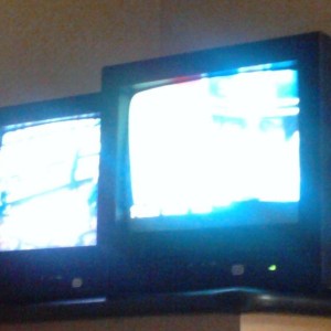 What you know about watching the Superbowl on a 11" surveillance monit
