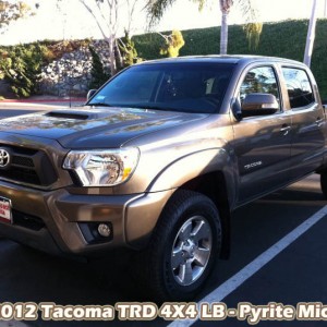 Tacoma 2012 TRD 4X4 Long Bed - Pyrite Mica DBL CAB