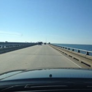 Crossing the largest bridge in the world, The Causeway.