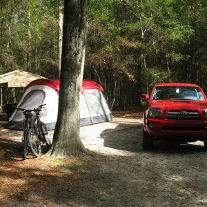 Camping at Magnolia Springs, GA