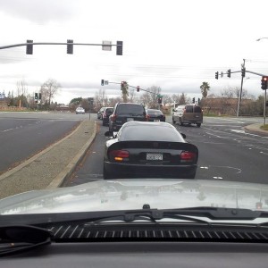 Hmmm viper. Had white/blueish smoke commingle from the hood louvers...smoot