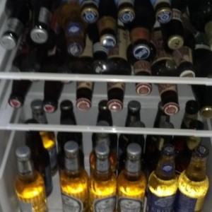 Beer fridge stocked
