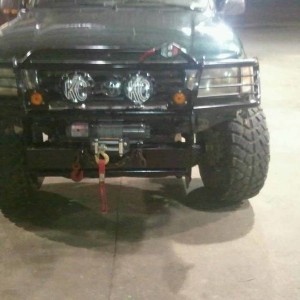 transformed my westin into a winch bumper and relocated my blinkers!