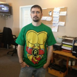 New ninja turtles shirt. Has the shell on the back :cool: