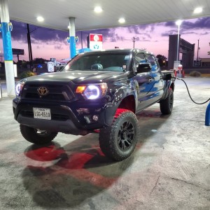 Early morning gas fill up