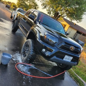Early morning wash
