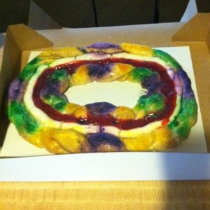 My first king cake and I found the baby in my first piece.