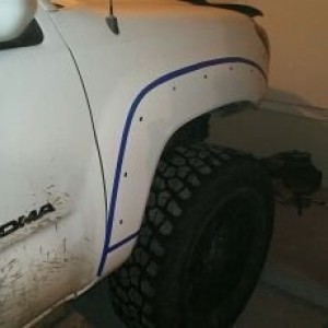 Outline for the bedliner. Sorry about the yellow in the last pic. Flash was