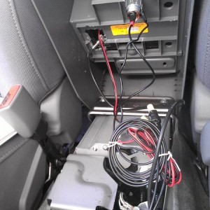 wires under the console
