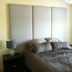 Built a new headboard over the weekend...felt like I was in a hotel last ni