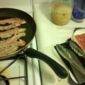 Then, you fry up an entire case of bacon