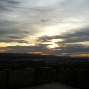 Sunset over Bob Hope Airport