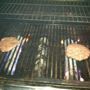 Yes I am cooking hamburgers at 12 o clock at night. Why? Because I'm h
