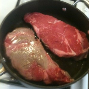 It's what for dinner steak and loaded baked potatoes :woot: