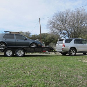 Towing the Golf 2