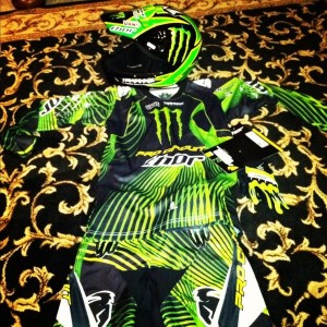 Son's new gear for his KLX140