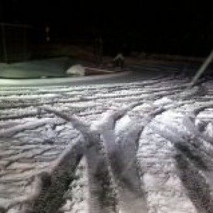 having sum fun in the little snow that baldy got haha