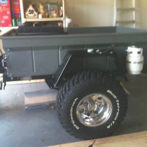 Propane cans installed