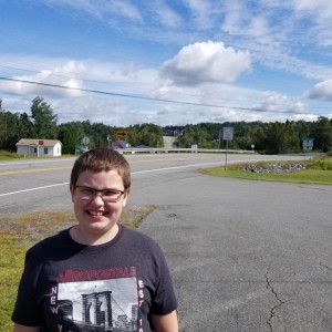 Jacob at border of Canada